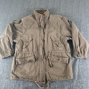 Y2K Forenza Modern Classics Brown Field Jacket Quilted Lined Small Hong Kong